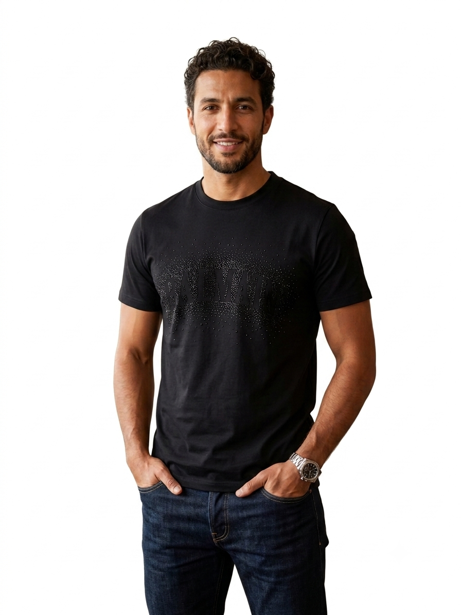 T-Shirt Balmain Crystal Black